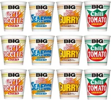 Nissin Foods Pot-type noodles Ramen Big Assortment, 4 Varieties, 12 Servings (F_