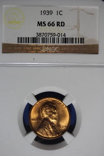 1939 NGC M66RD LINCOLN WHEAT CENT #B50733