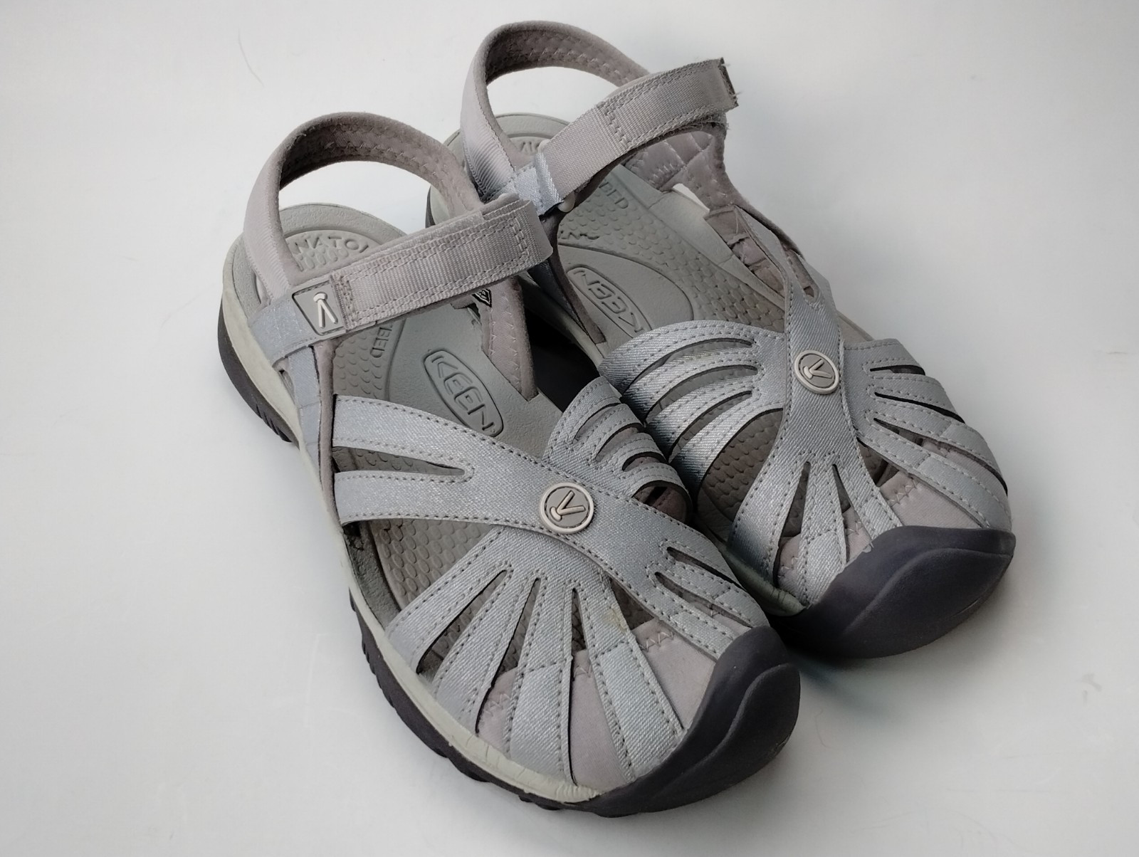 Sandali Keen Rose 7 5 argento donna trail escursionismo punta chiusa impermeabili