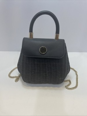 Zara Woman Wicker Wooden Purse New Without Tags with Shoulder Strap