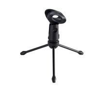 Mini Tripod Desktop Microphone Stand with Clip for Wired Mics and Collapsible...
