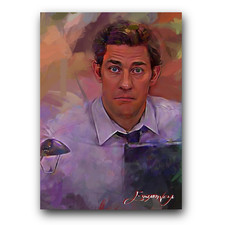 Jim Halpert Art Card Limited 30/50 Edward Vela Signed (Movies Characters)