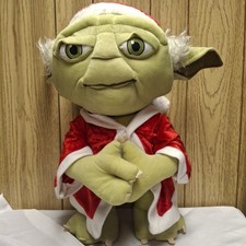 Disney Star Wars Yoda Santa Claus Christmas Door Greeter Plush Large 21" 