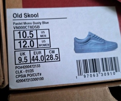 Vans Old Skool Pastel Mono Dusty Blue Monochromatic Light Unc Knu Men Sz 8 Vans Old Skool Pastel Mono Dusty Blue Monochromatic Light  main image 2