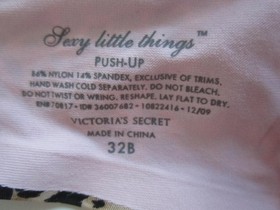 NWT - Victoria's Secret Sexy Little Things Push up Bra & Garter Thong - Leopard