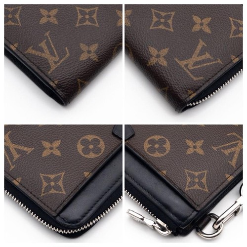Louis Vuitton Black Macassar Zippy Dragonne Wristlet Monogram Wallet - Picture 8 of 24