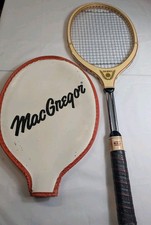 Vintage MacGregor Tourney Wood and Steel 4 1/2" Grip Tennis Racket 1950S/60S
