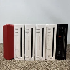 Nintendo Wii Console Lot Of 6 FOR PARTS OR REPAIR!