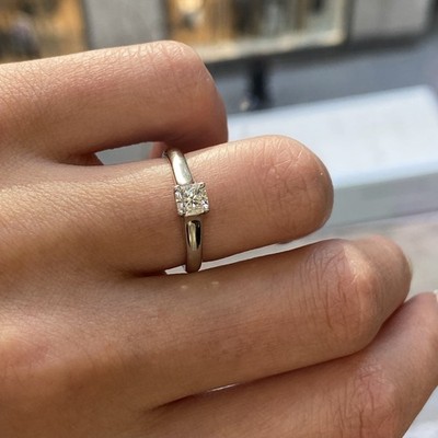 Tiffany & Co Lucida Solitaire Diamond Engagement Ring Platinum