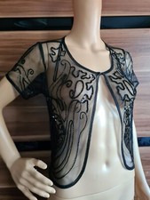 George Black Sequinned Ladies Bolero,  net shrug size 8