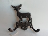 Gusseisen Haken Hirsch Wandhaken Hakenleiste Garderobenhaken Garderobe 2Er