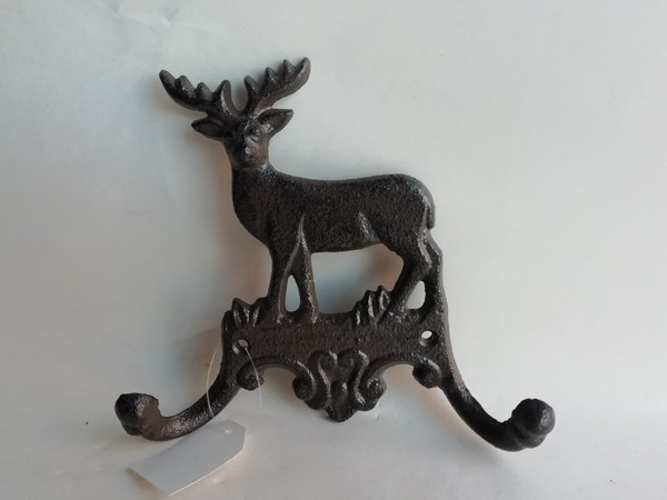 Gusseisen Haken Hirsch Wandhaken Hakenleiste Garderobenhaken Garderobe 2Er-image