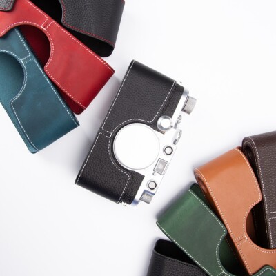For Leica IIIF Case Handmade Genuine Real Leather Half Camera Case Bag Cover
