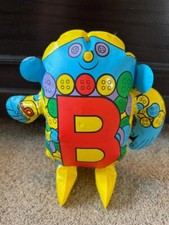1993 The Letter People Inflatable Huggable Mr. B "Beautiful Buttons"   slow leak