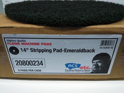 ACS ETC.. GORILLA 14'' STRIPPING PADS EMRALDBACK #20800234  (5PK BUNDLE)