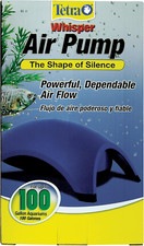 Tetra Whisper Aquarium Air Pump 60-100 Gal Quiet Dome Design Dual Outlet Non-UL