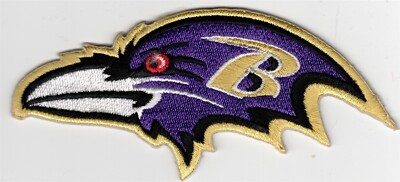 Baltimore Ravens 4 3/8'' Embroidered Iron On Patch *NOS* #214