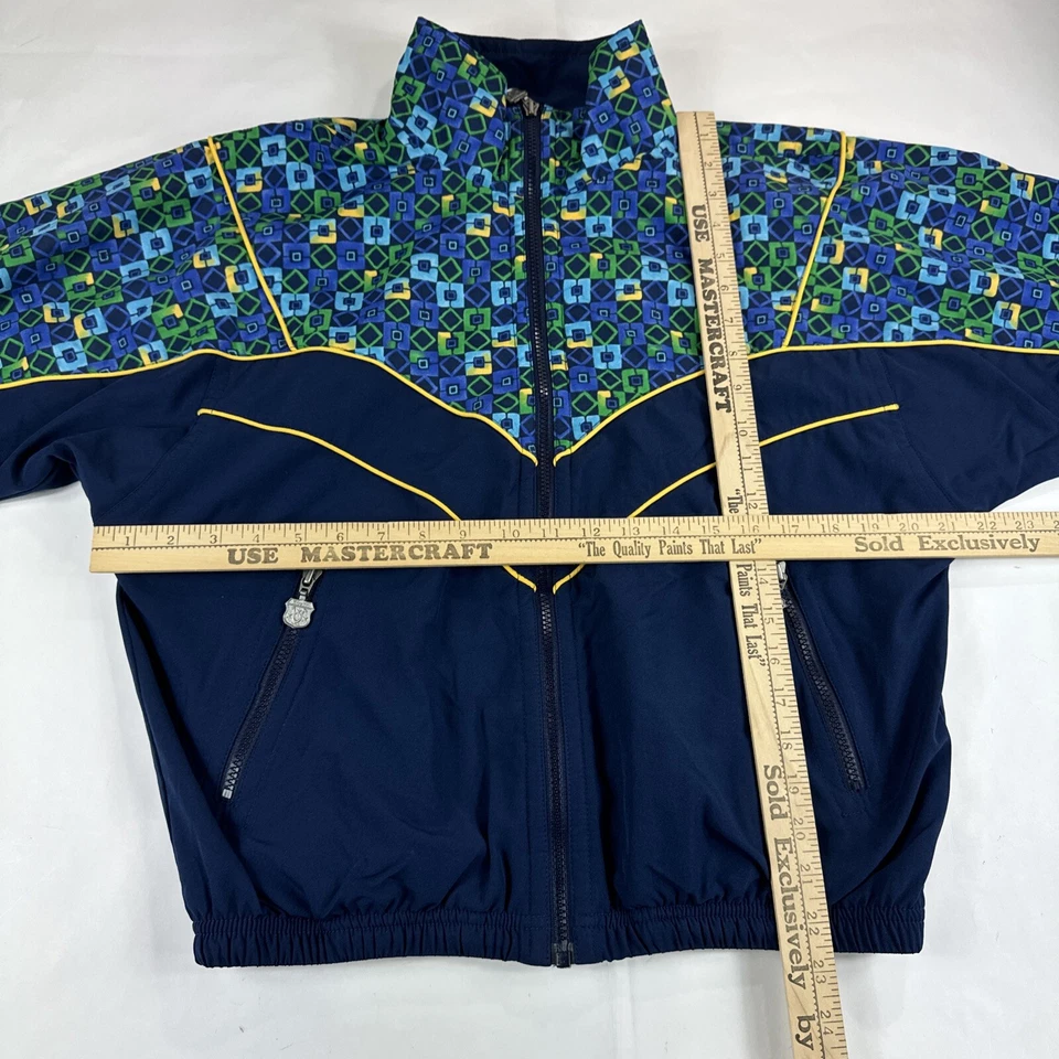 Vtg Kaelin Track Jacket Womens S Blue Geometric Zip Up 90s Y2K Windbreaker Coat - Image 4 of 4