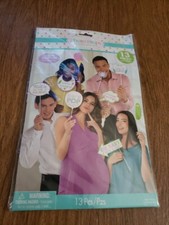 Baby Shower Party Photo Props 13 Pieces With Glitter New And Factory Sealed