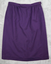 VTG PENDLETON Skirt Petite 10 Purple Virgin Wool Pencil Straight USA Office