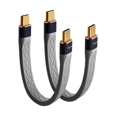 Male to Male USB C Flex Adapter 0.4Ft Thunderbolt 4/3 240W 8K 40Gbps