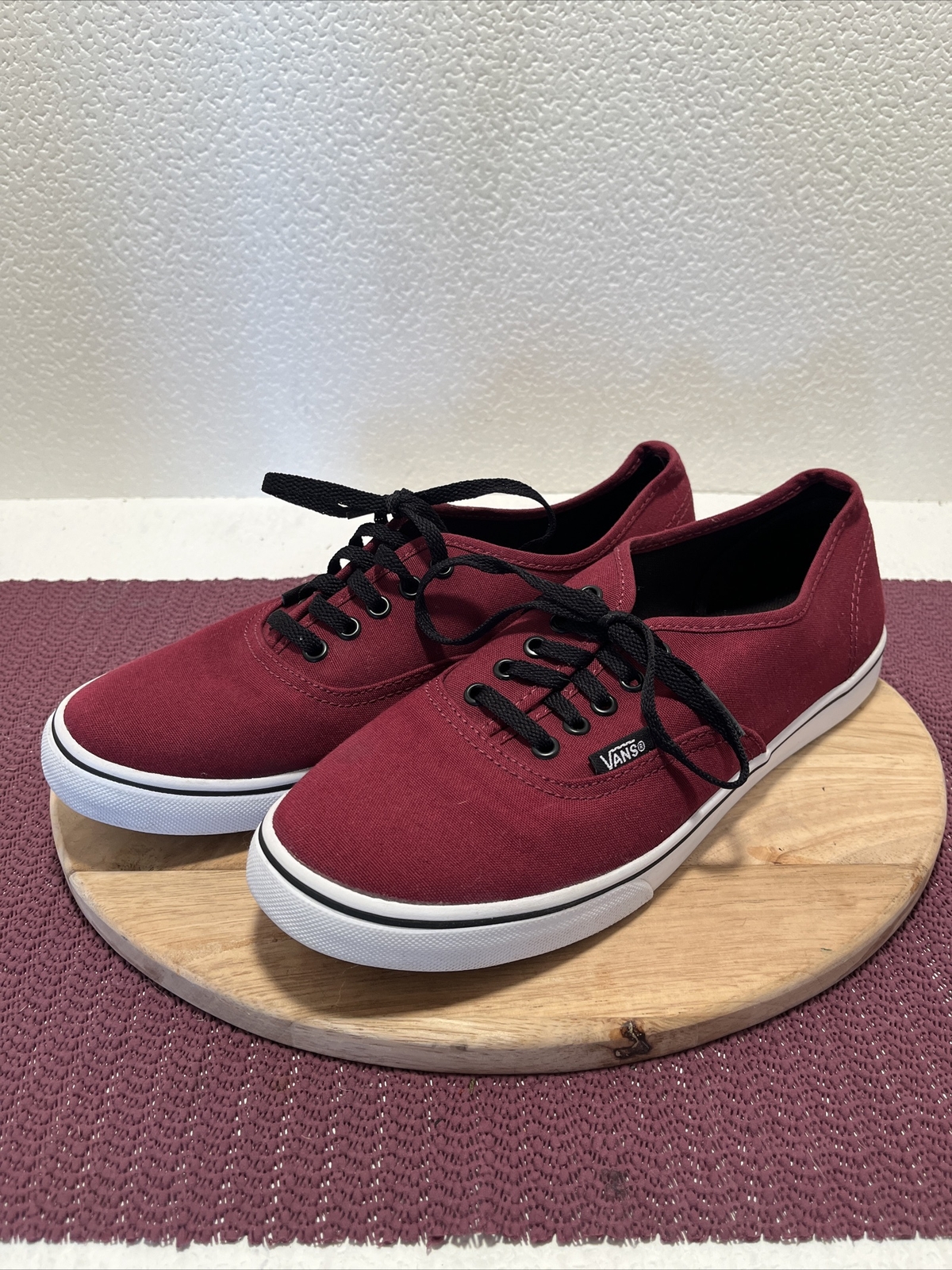 Vans Burgundy TB2T Skate Sneakers Shoes 