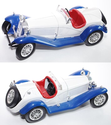 Bburago 3008 Alfa Romeo 2300 Spider (1932), cremeweiß/violettblau,m.Lenkung,1:18