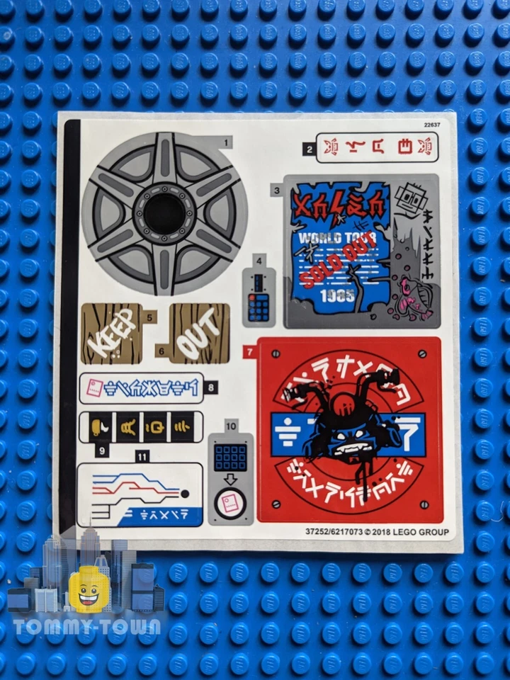 Lego Ninjago AUFKLEBERBLATT NUR für Lego Set 70640 S.O.G. Hauptsitz - Neu