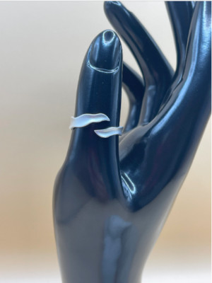 Silber Wellenring, Wellenring, Ozeanwellenring, Wellenring, Silber Flow Ring,