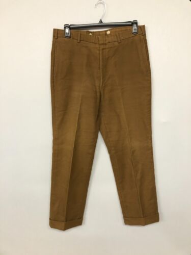 Pantalones chinos delanteros planos para hombre J. Peterman Company talla 36 marrón M074 -28 - Imagen 1 de 18