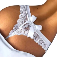 Women Lace Crotchless Thong G-String Panties Lingerie Underwear Briefs T-Back US