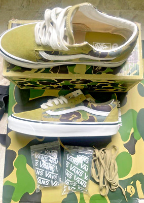 Size 8 - BAPE x VANS Old Skool 36 DX ABC Green Camo 100
