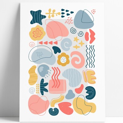 Poster Kunstdruck A3 Abstrakt für Küche Wohnzimmer Wand Home Design Home