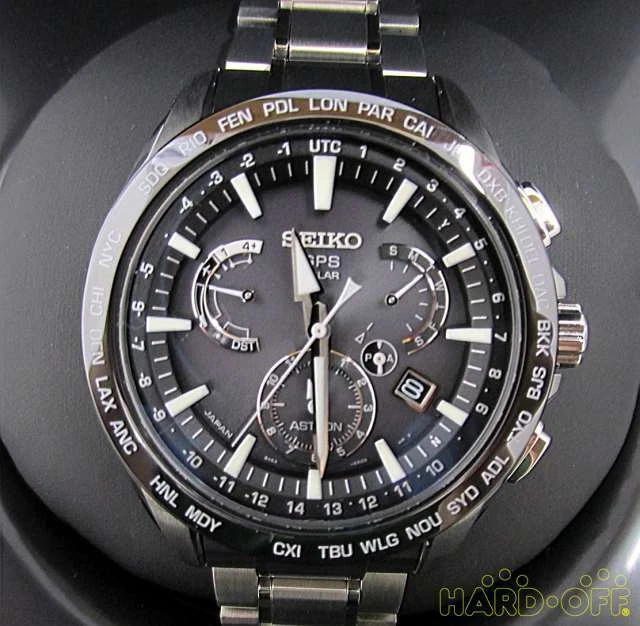 Seiko Astron 8X53-0AB0-2 Black Solar Authentic Mens Watch Works F/S From Japan