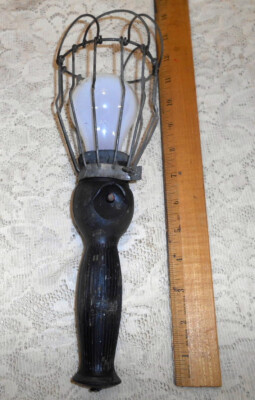Vintage EAGLE Wire Cage Trouble Light No Cord Steampunk
