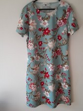 Temt  Dress Womens Size M  Floral Short Sleeve Shift Fitted Knee Length Stretch