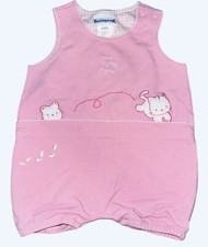 Buster Brown Vintage Baby Girl Bubble Romper Pink Kitty Cats 6-9 Months