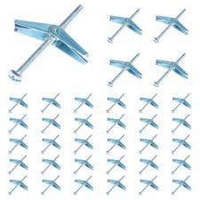 35 Pcs Toggle Bolts and Wing Nuts Sets 1/8" x 2"