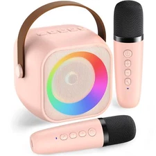 Karaoke Machine for Kids Adults Mini Portable Bluetooth Karaoke Speaker with ...