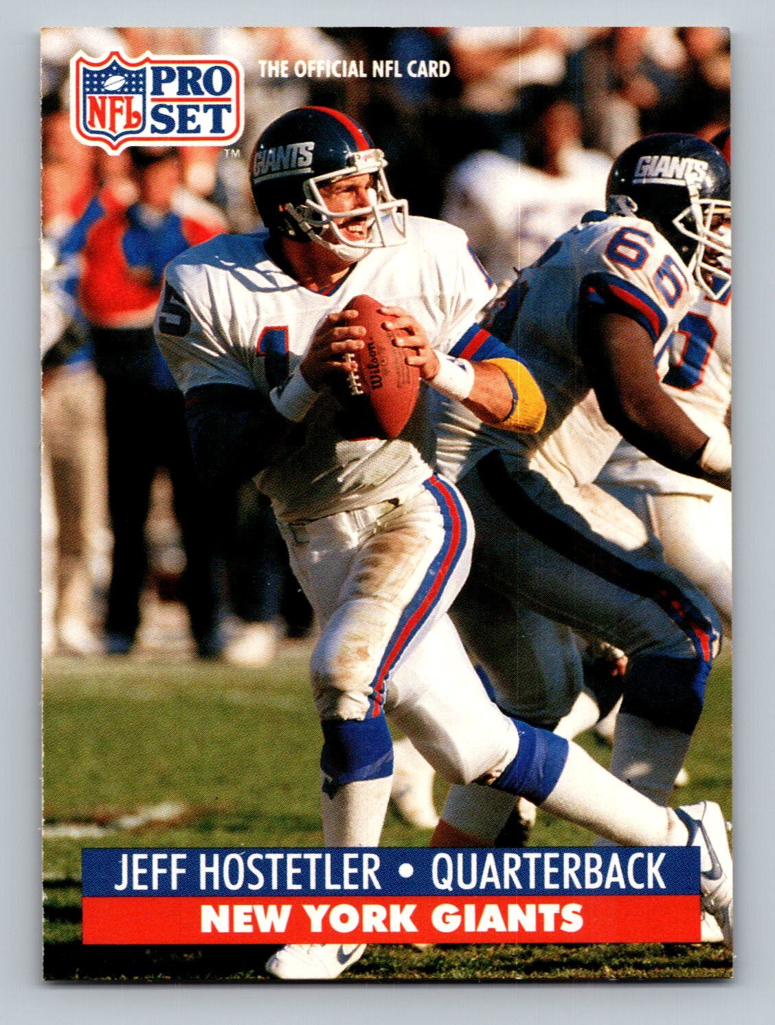 1991 Pro Set #63 Jeff Hostetler   New York Giants
