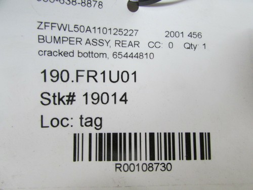 Ferrari 456, Rear Bumper Assembly, Used, P/N 65444810 - Picture 12 of 12