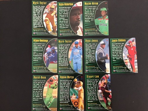 1996-97 Futera ELITE Cricket - Complete Team Leaders subset 10 Cards - Picture 2 of 3