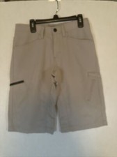 Lee Shorts Boys Size 12 Performance Moisture Wicking Tan Adjustable Waist New