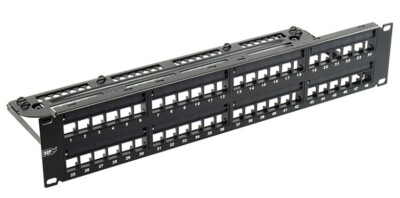Structured Cable Products 48 Port Loaded CAT5E UTP Patch Panel 348