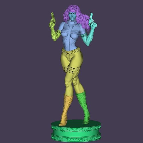 1/8 24cm Nude Silver Sable 3D Printing Figure Model Kit Unpained Unassembled GK - 第 1/1 張圖片