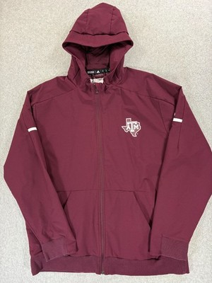 Texas A&M Aggies Screened Logo Campus Windbreaker Hoodie Jacket (Men's 2XL)
