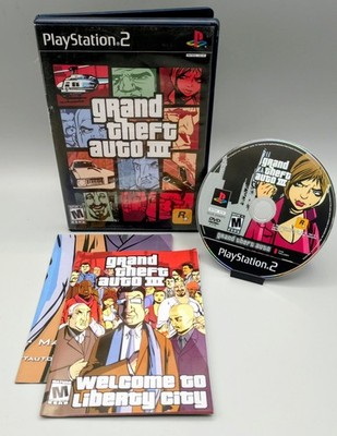 Grand Theft Auto III / GTA 3 (PlayStation 2 PS2 2003) CIB Complete + Map, Tested