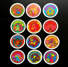  1 3" ASTROLOGY ZODIAC HOROSCOPE psychedelic neon hippie artist sticker decal