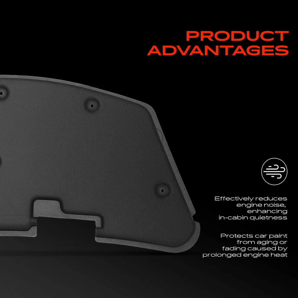 Almohadilla de aislamiento del capó del motor para Dodge Journey 2009 2010-2020 deportivo utilitario SUV Foto 3 de 4