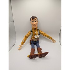Disney Toy Story Woody Plush Pull-String Talking Figure Brown Yellow 16" Cowboy
